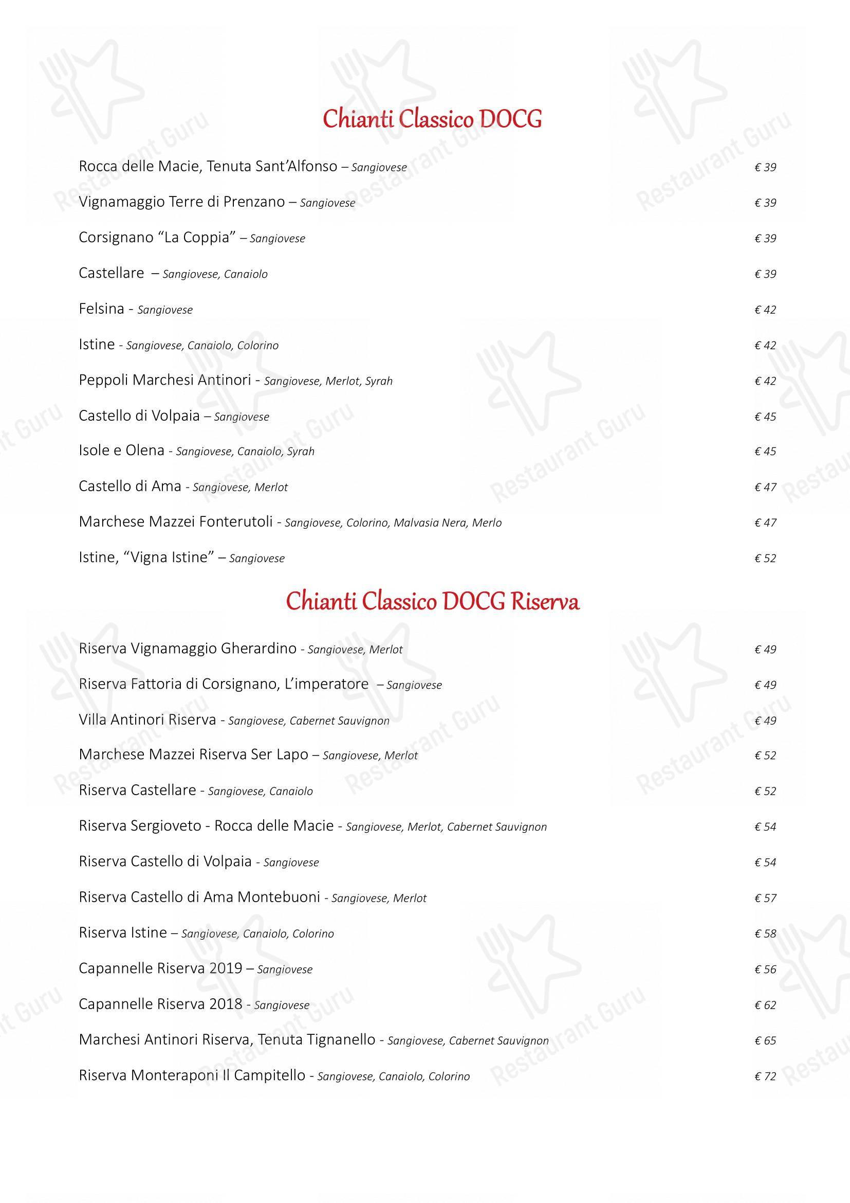 Menu di Ristorante Gallo Nero - Menu