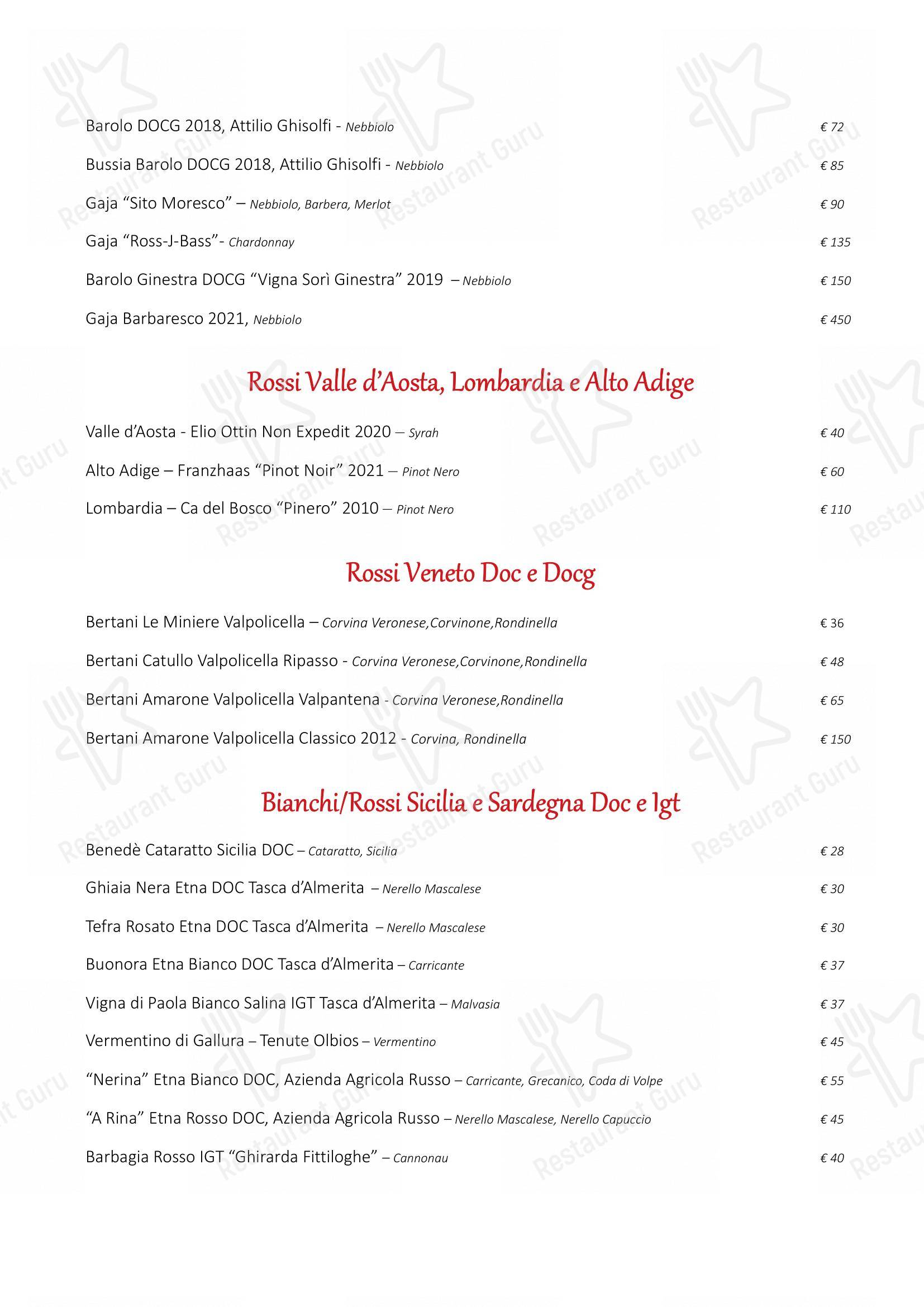 Menu per Ristorante Gallo Nero ristorante
