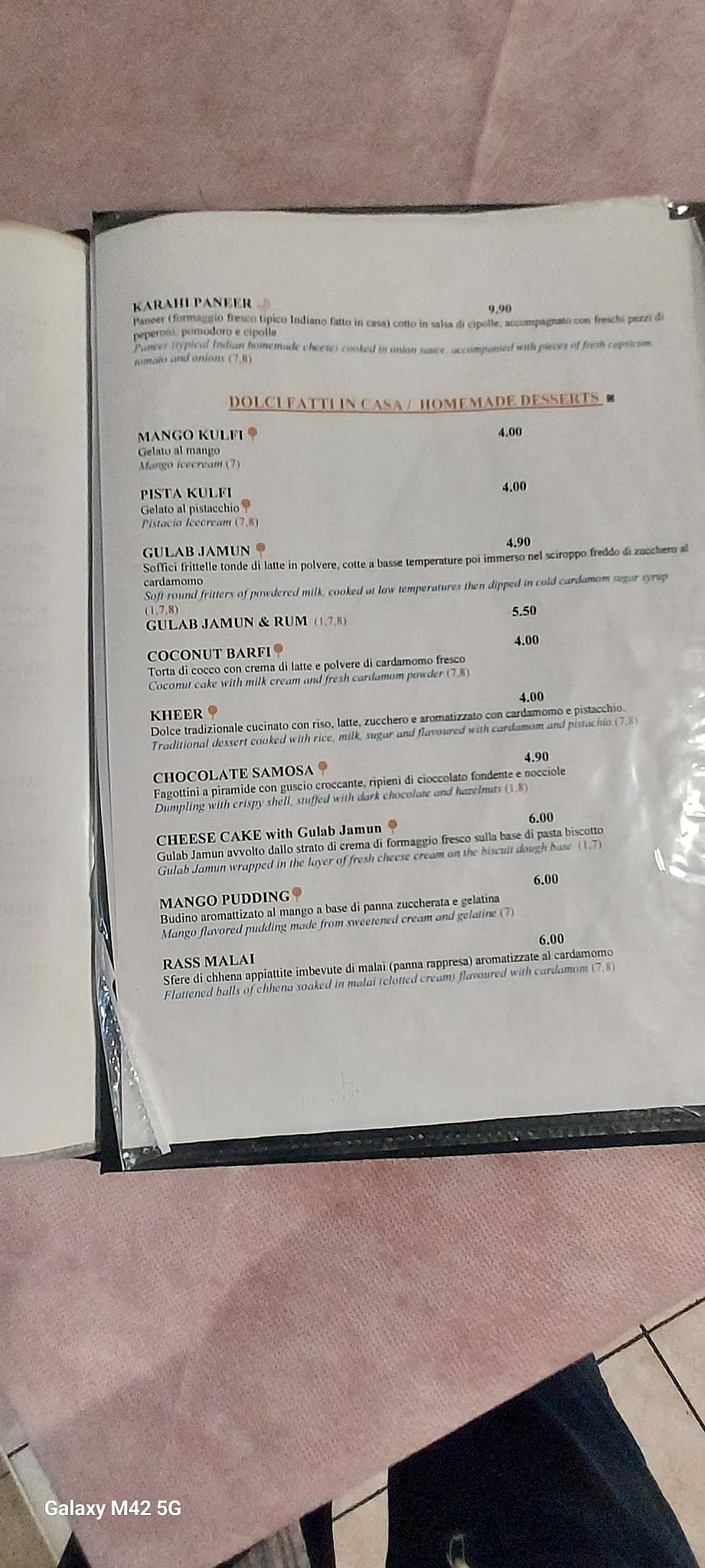 Menu di Gandhi 