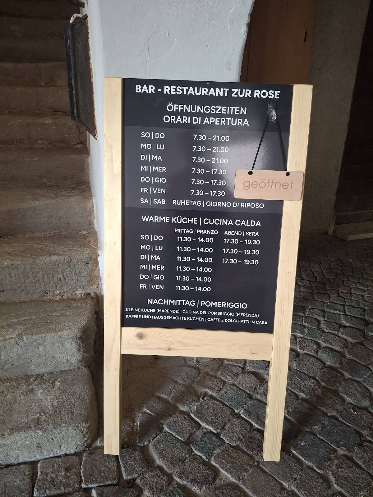 Menu di Albergo Alla Rosa 