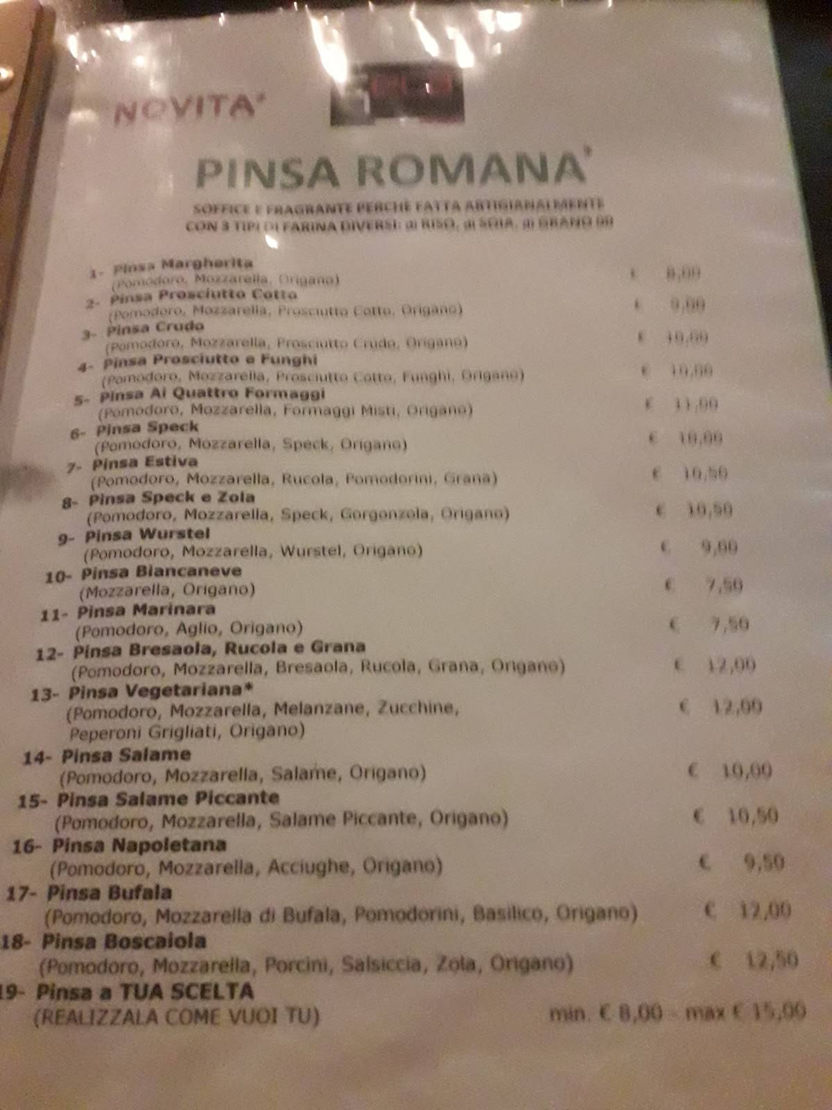 Menu de Geca Pub