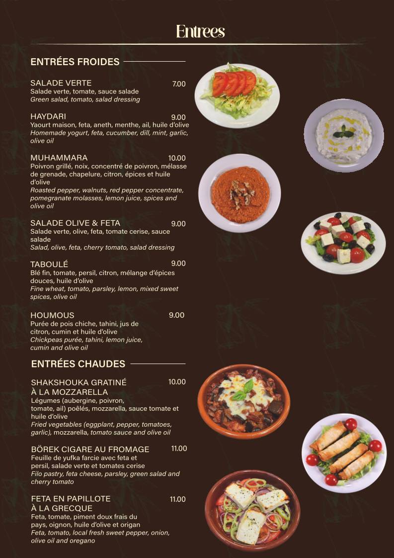 Menu di Restaurant Le Blandonnet 