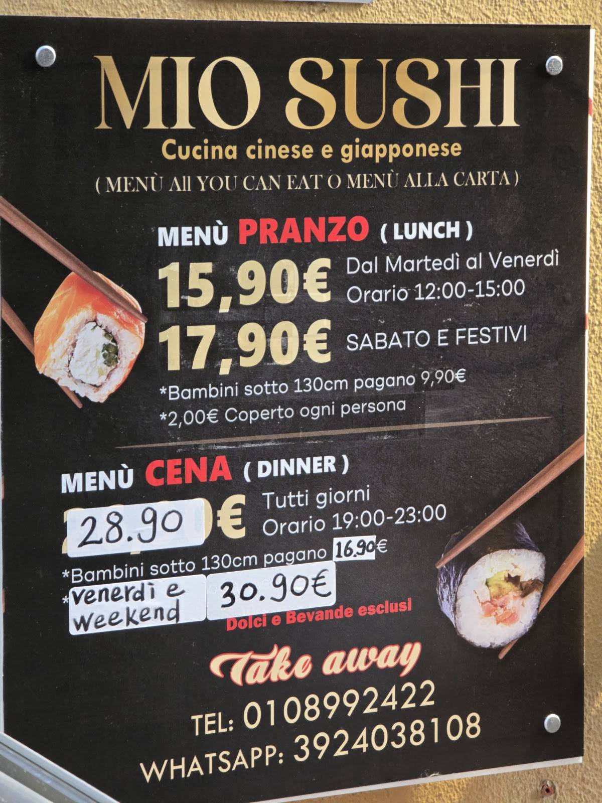 Menu di Mio Sushi 
