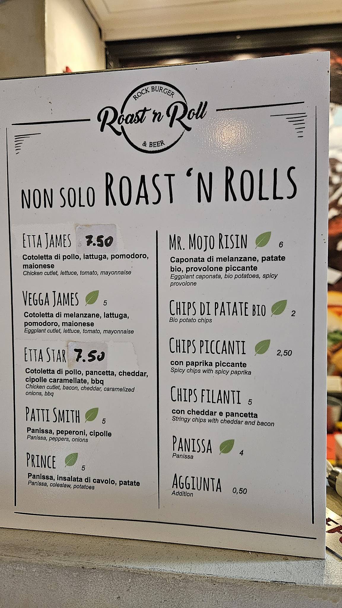 Menu di Roast 'n Roll 