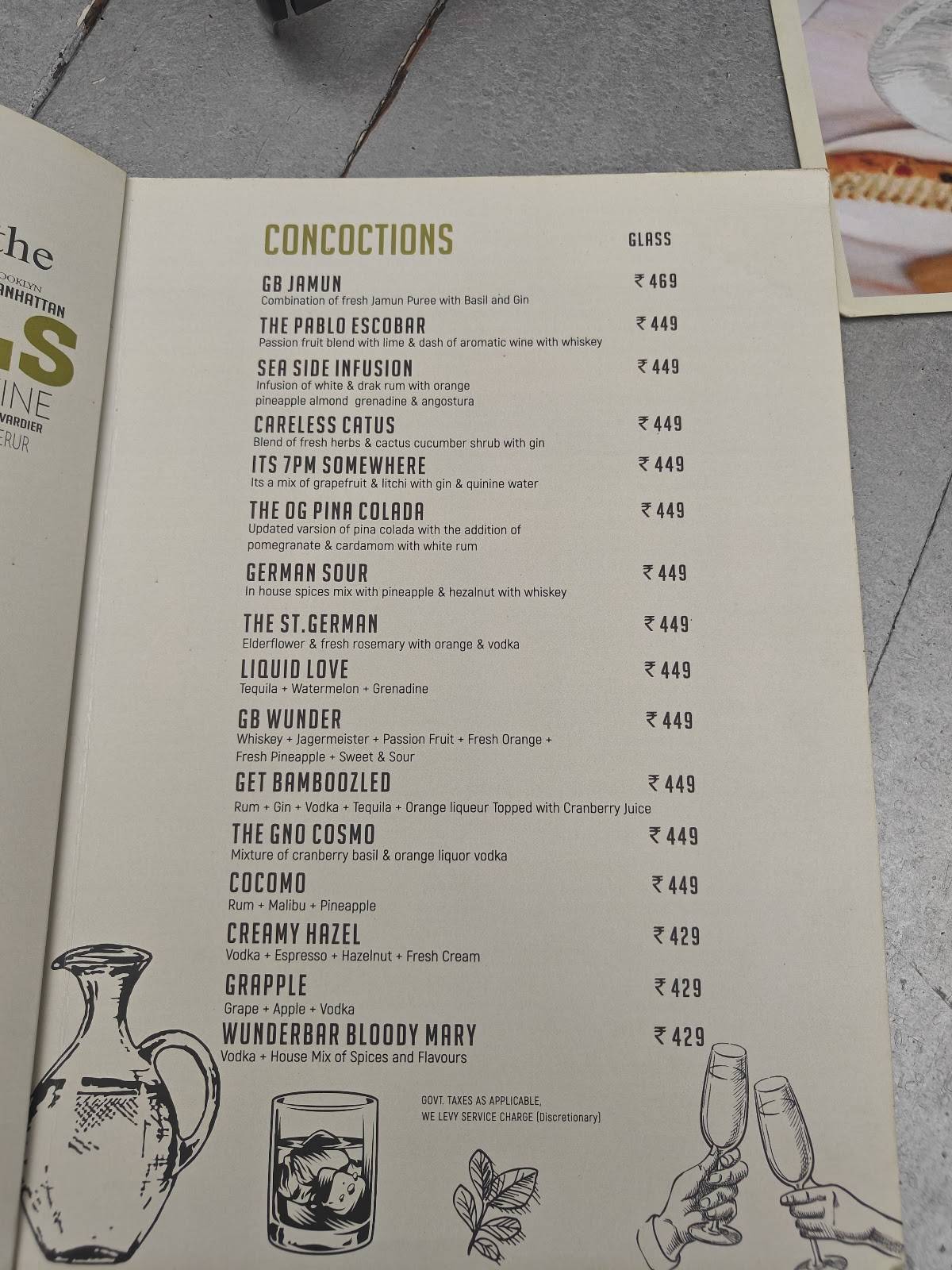 German Bakery Lonavala menu