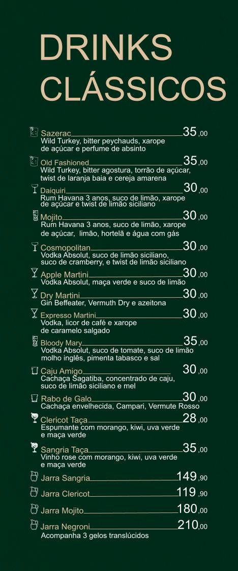 Giardino Bar e Choperia cardápio