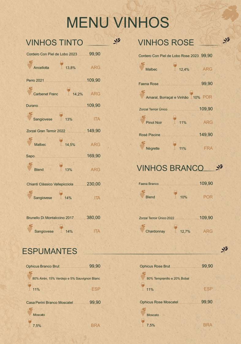 Giardino Bar e Choperia cardápio