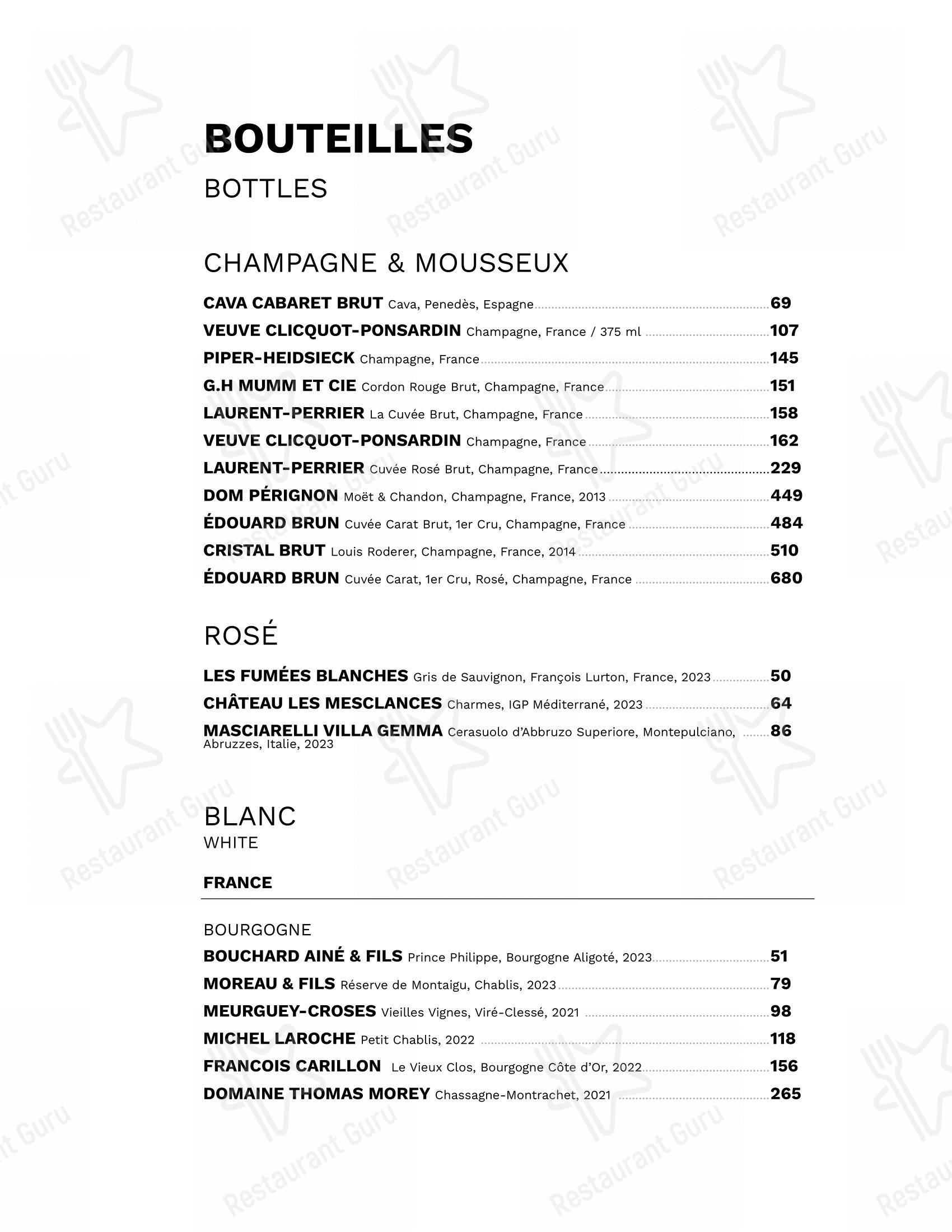 Основное меню pour Gibbys dans Montréal