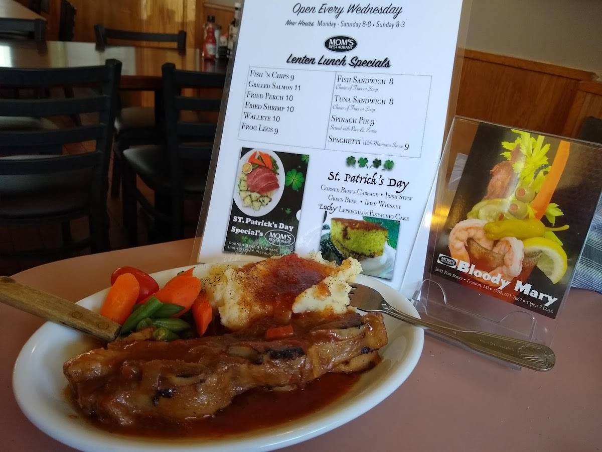 Menu at Mom's Restaurant, Trenton