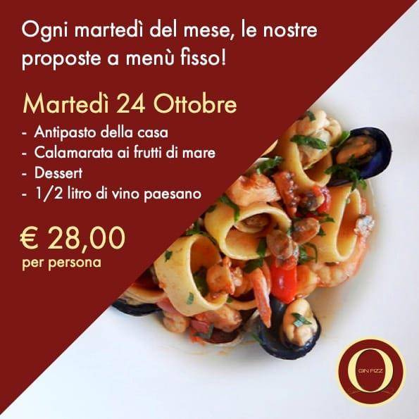 Menu di Gin Fizz Cocktail Bar - Osteria 