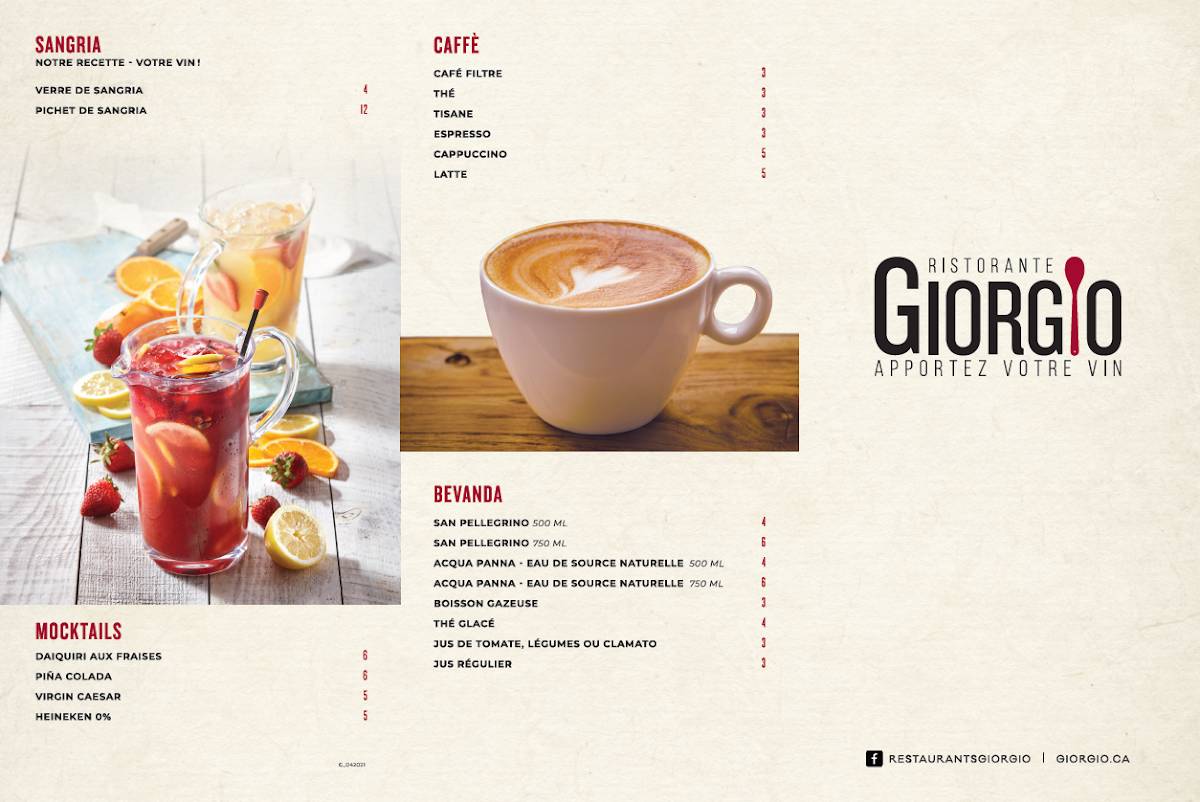 Menu de Giorgio Ristorante