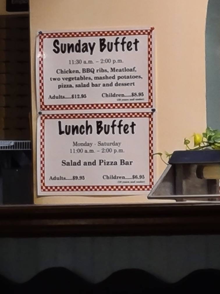 Menu at Giovannis Pizza LLC pizzeria, Oneonta