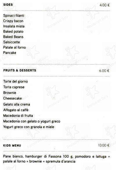 Menu di God Save The Food - Tortona 