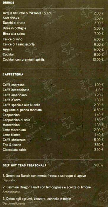 Menu di God Save The Food - Tortona 