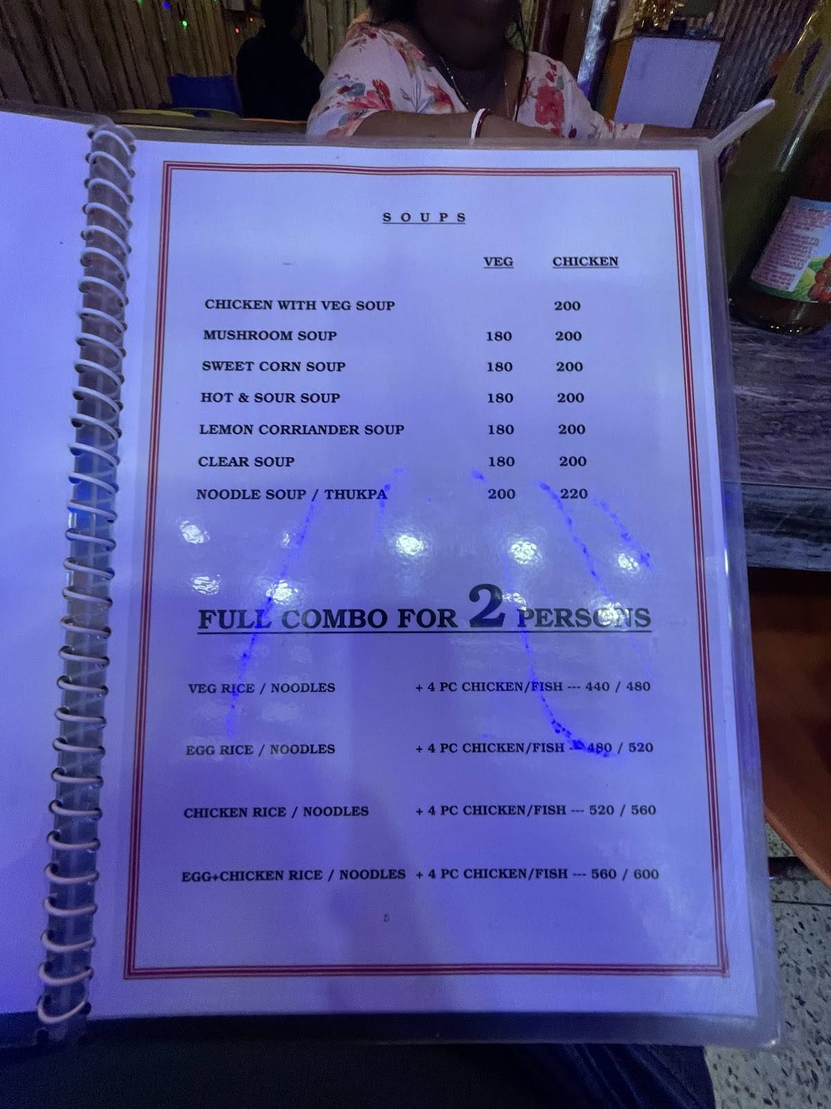 Golden Flavour menu