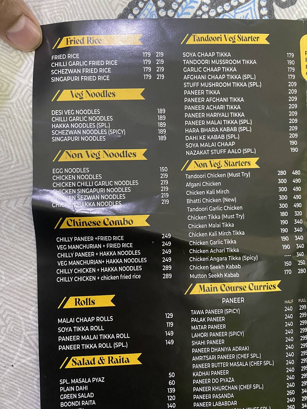 Golden Punjab - Best Family Restaurant in Gaur city 2 Greater Noida menu