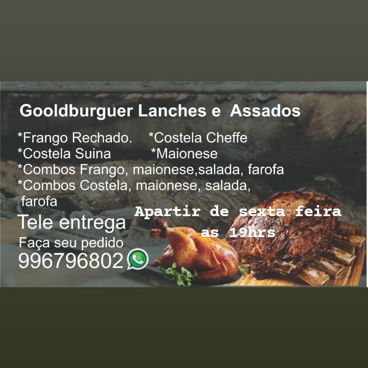 Goold Búrguer cardápio