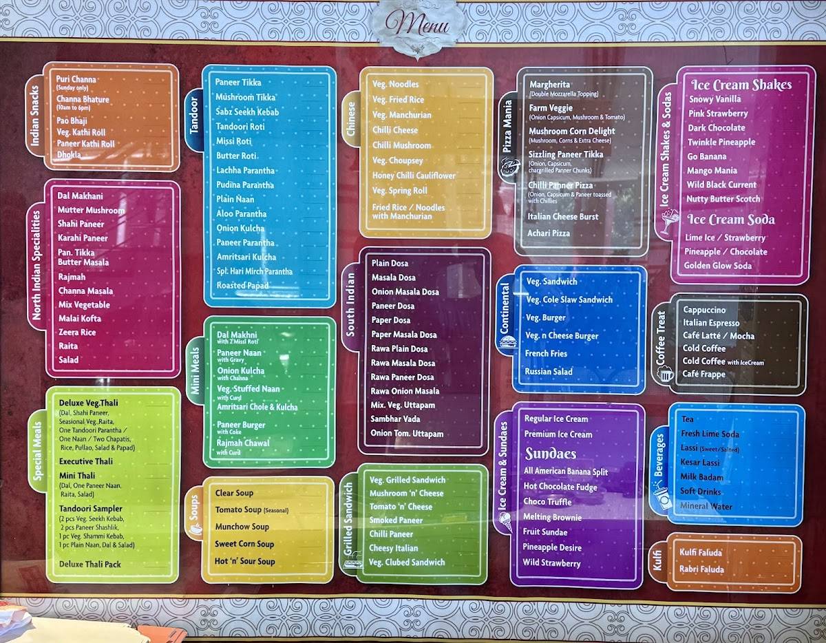 Gopal sweets menu