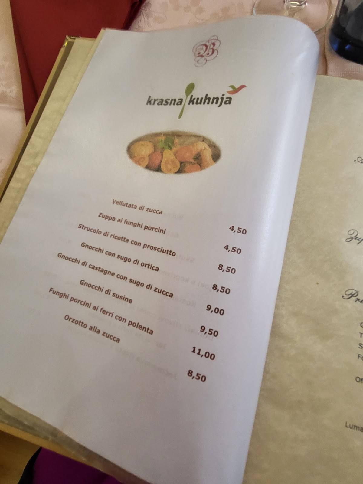 Menu di Gostilna Bric Batistič Katjuša s.p. 