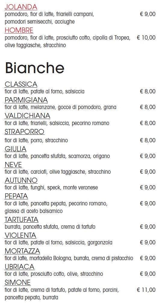 Menu di Granodoro 