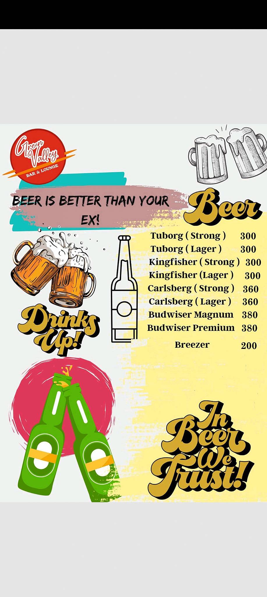 Green Valley menu