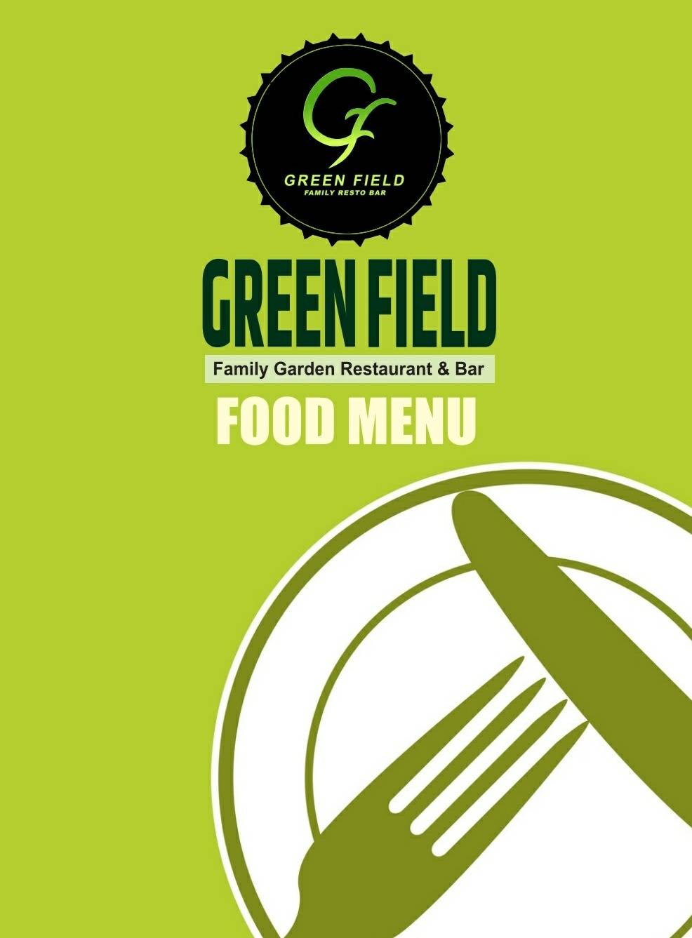 GREENFIELD FAMILY RESTOBAR menu