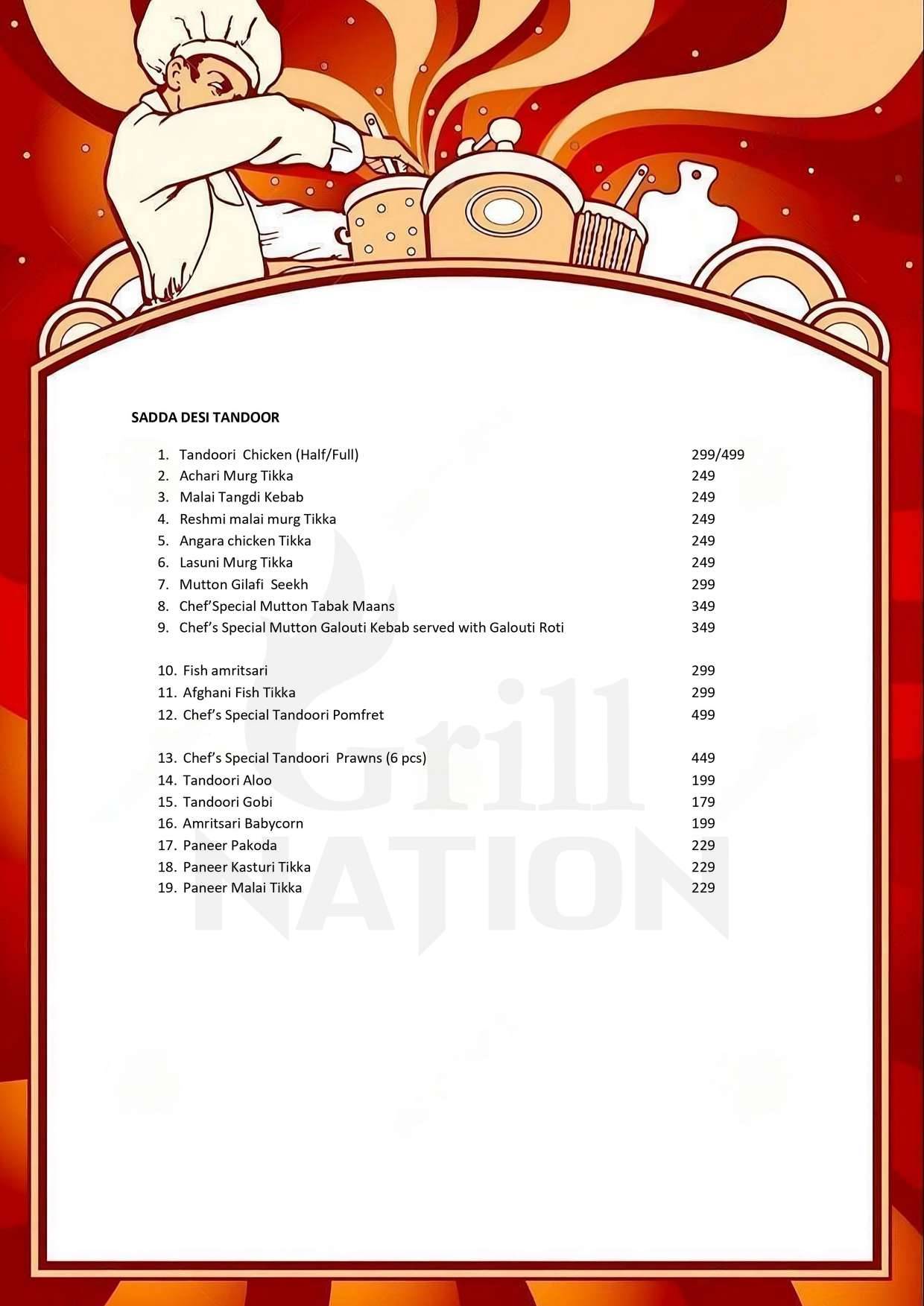 Grill Nation menu