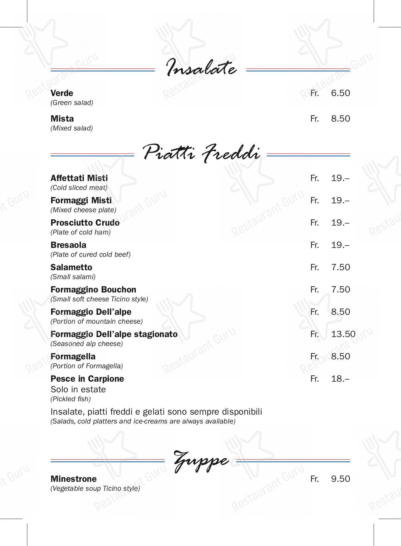At Home Catering Menu per Grotto Raffael ristorante