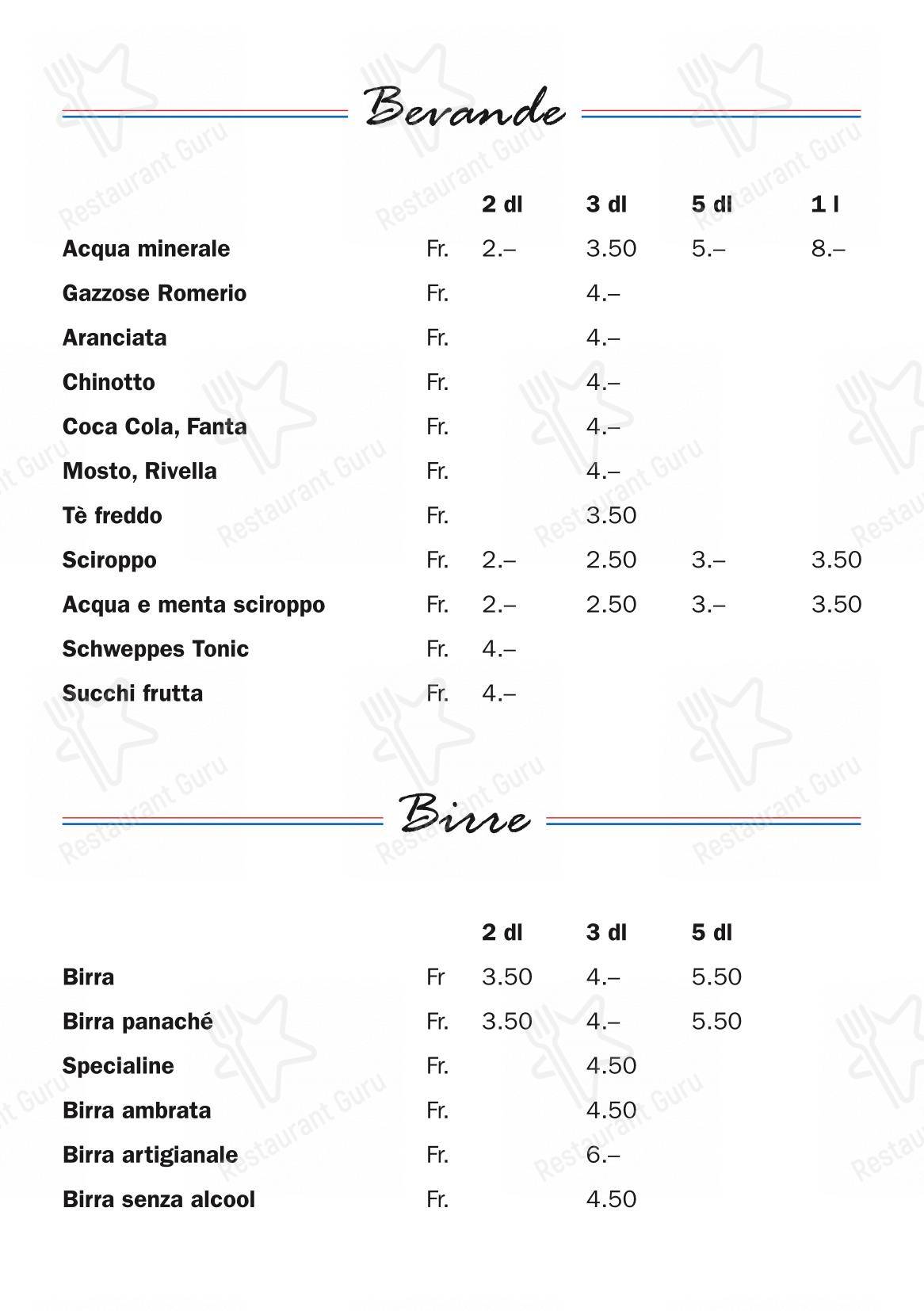 Menu di Grotto Raffael - Детское