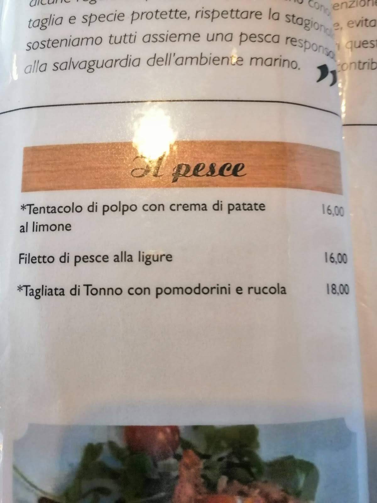 Menu di Gusto a bordo 