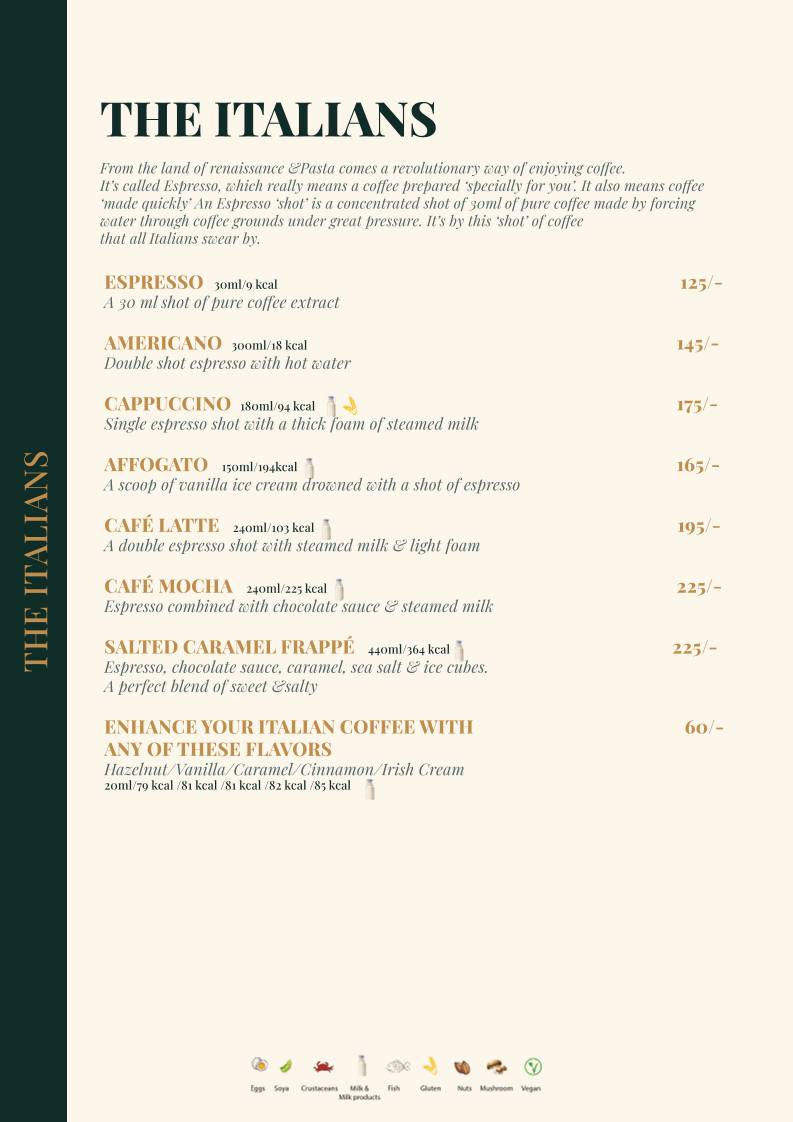 Mocha Cafe & Bar menu
