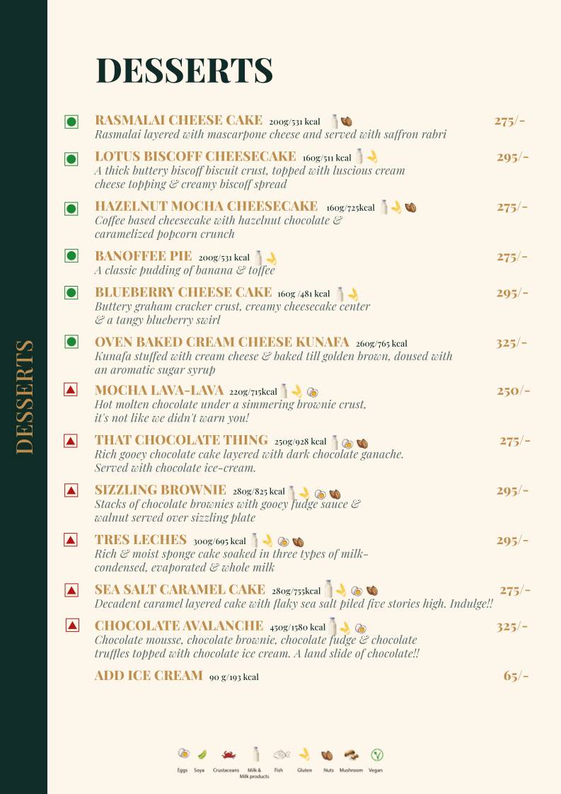 Mocha Cafe & Bar menu