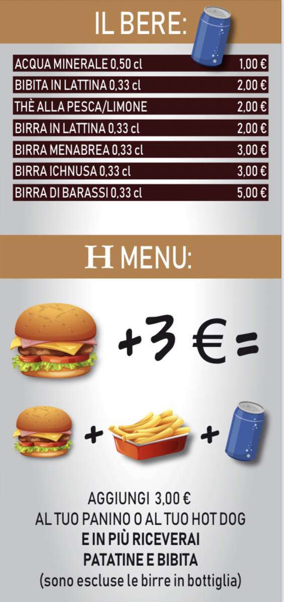 Menu di H burger Lavagna 