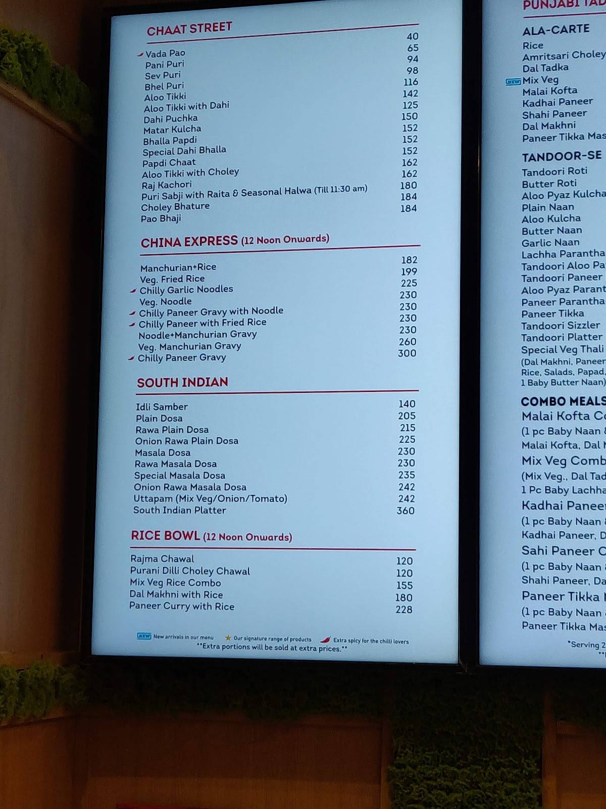 Haldiram's - Shimla Highway menu