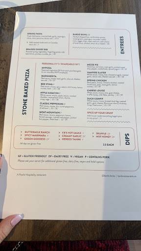 Menu de Bardō Locke St. Hamilton