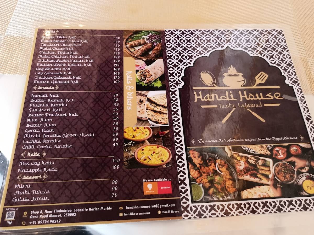 Handi House menu