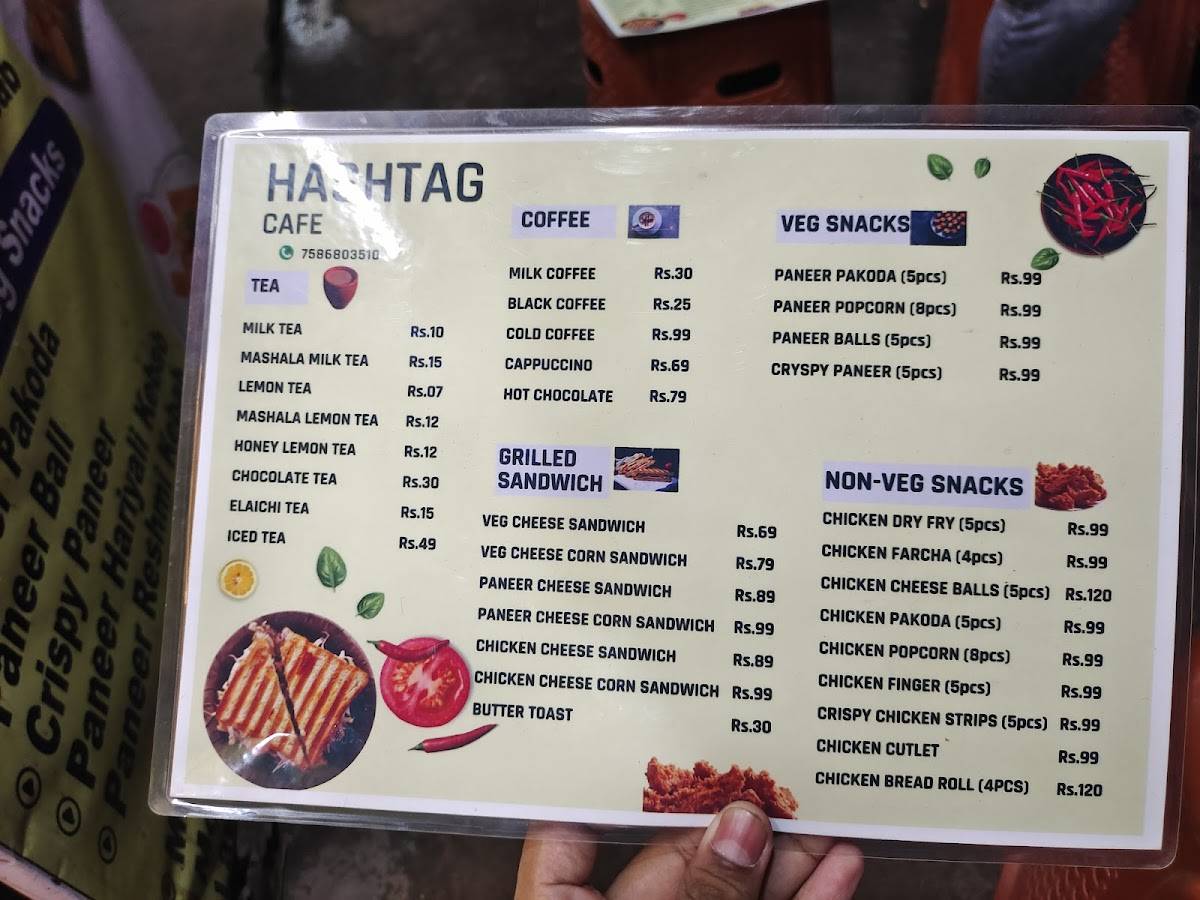 Hashtag Cafe Malda menu