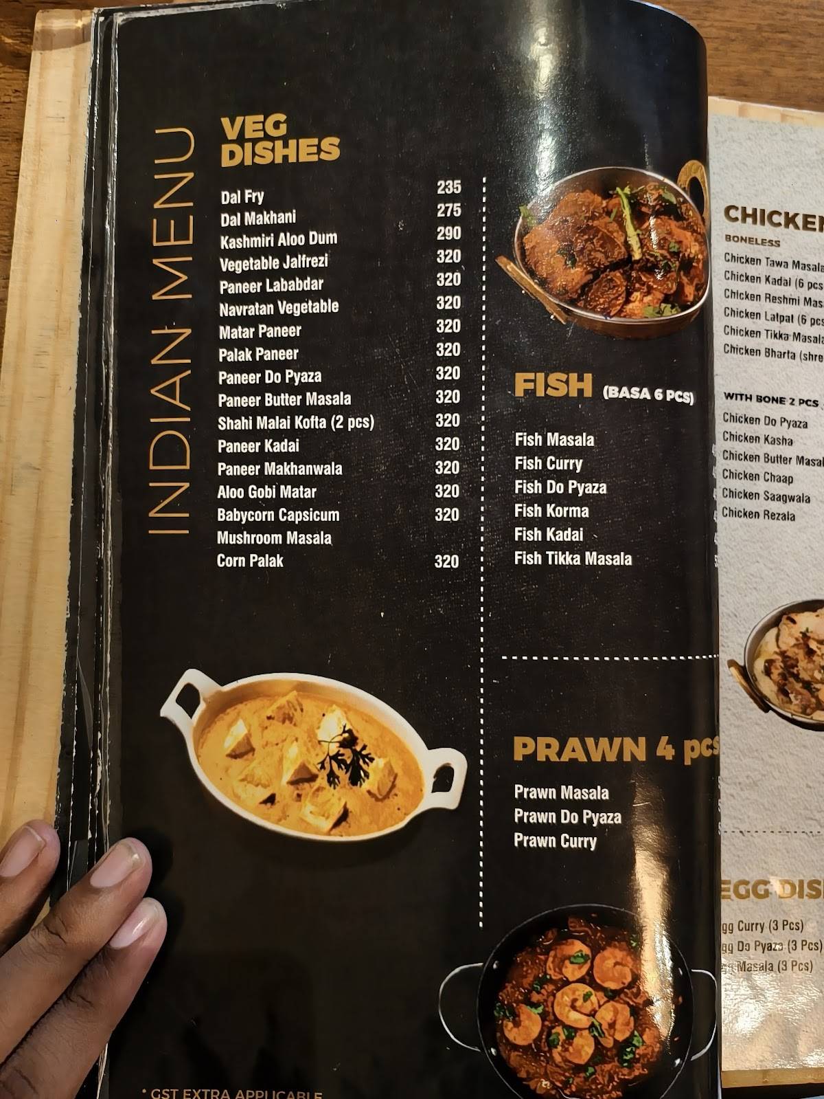 Hatari Restaurant menu