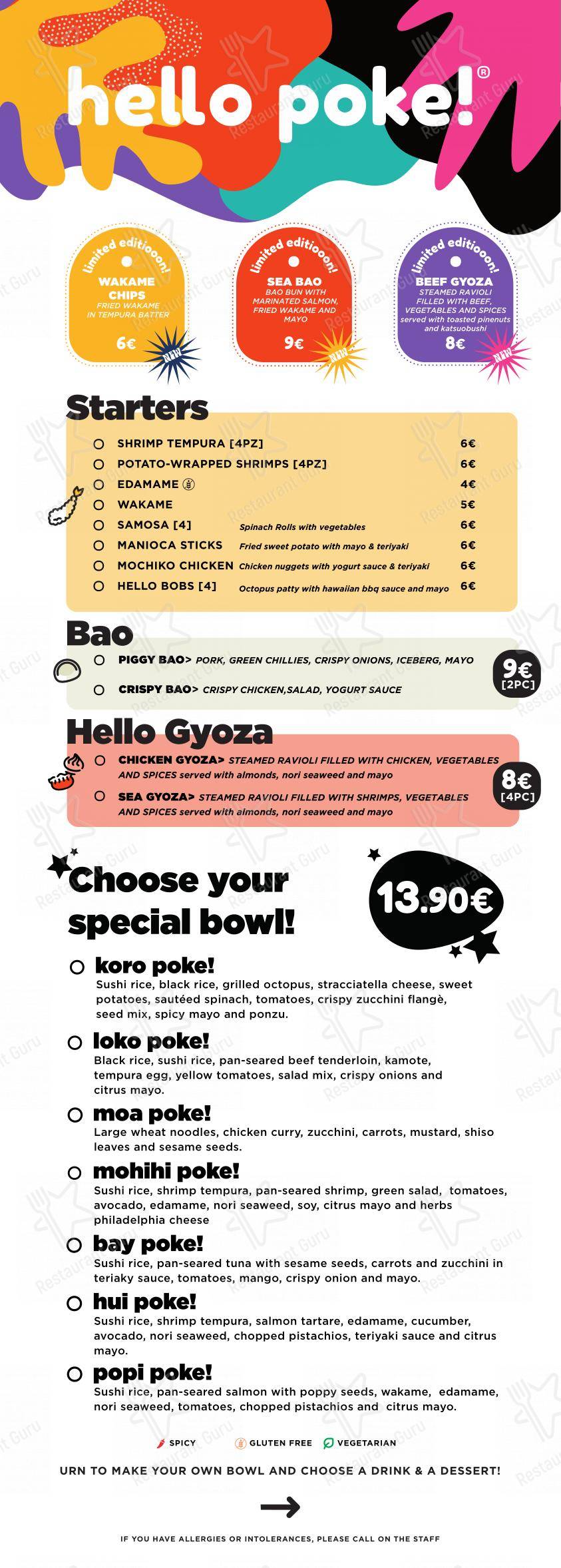 Hello Poke VOMERO dans Naples - Menu