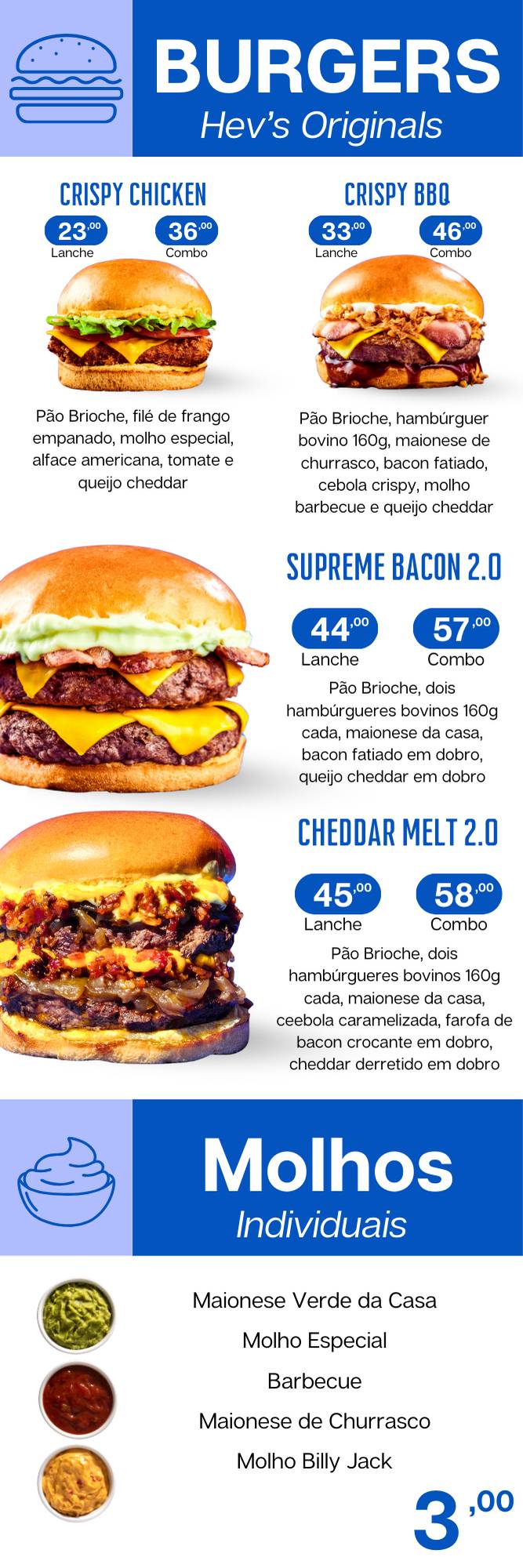 Heveni Burger cardápio
