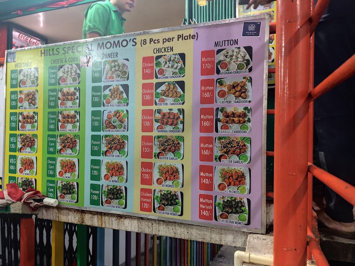 Hills Special Momos menu