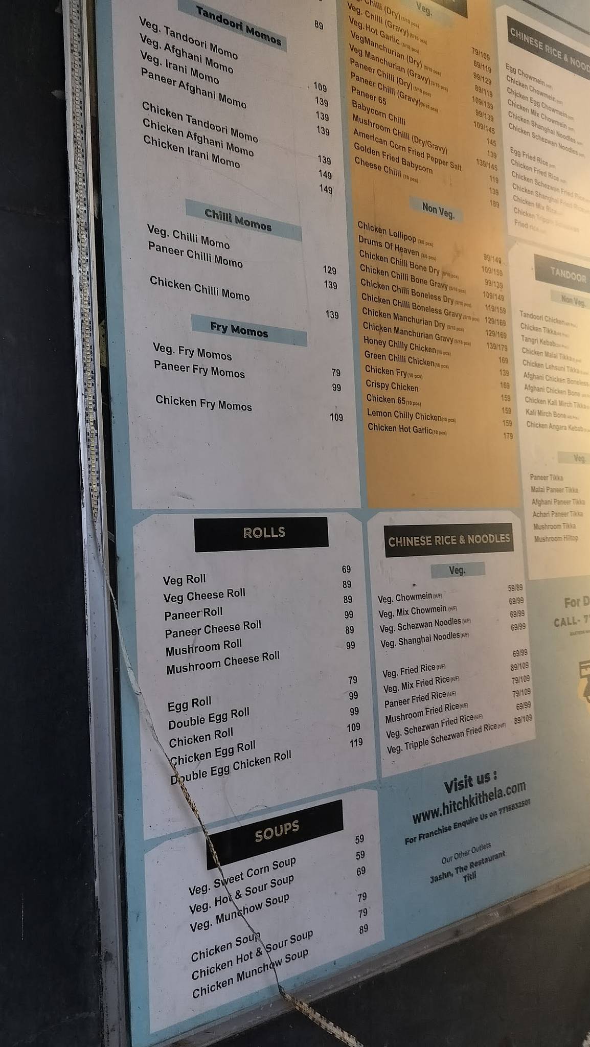 Hitchki Thela menu