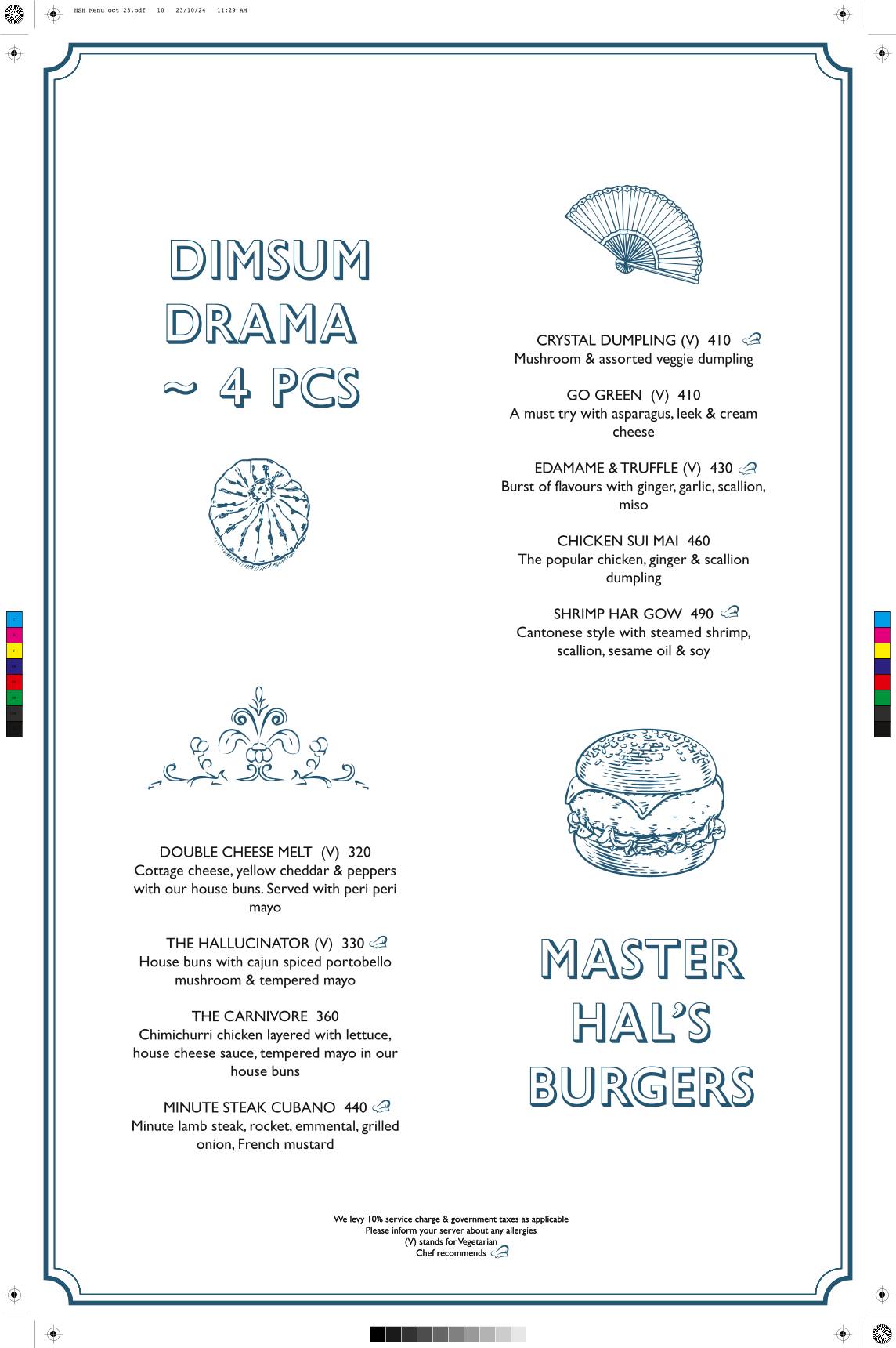 Penthouse at Home Sweet Home menu