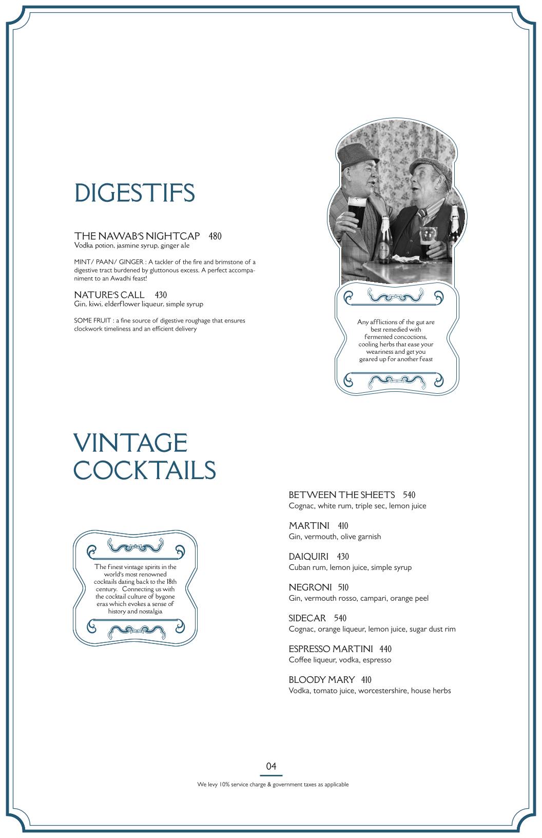 Penthouse at Home Sweet Home menu