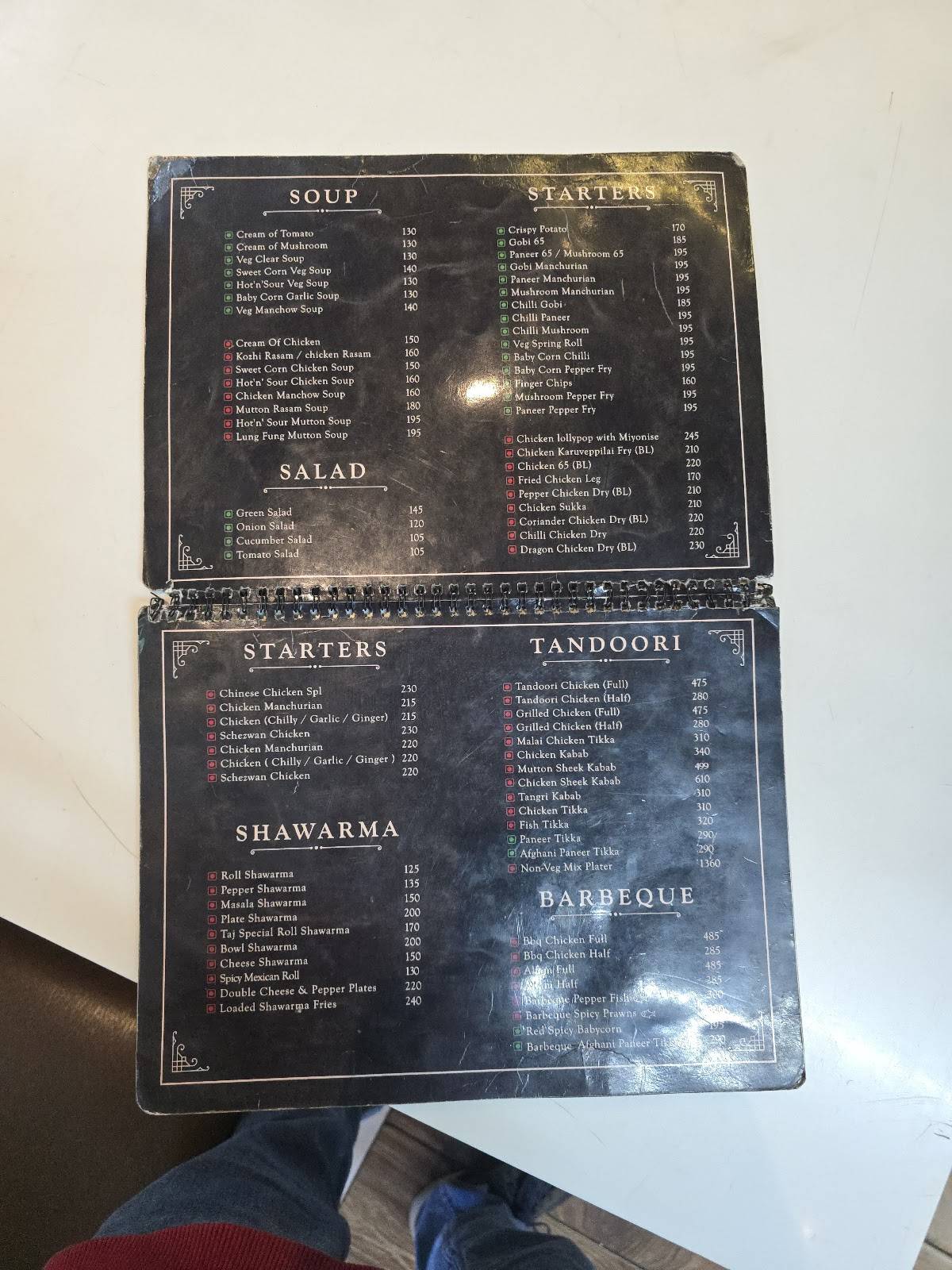 Hotel Taj Multicuisine Restaurant Ooty menu