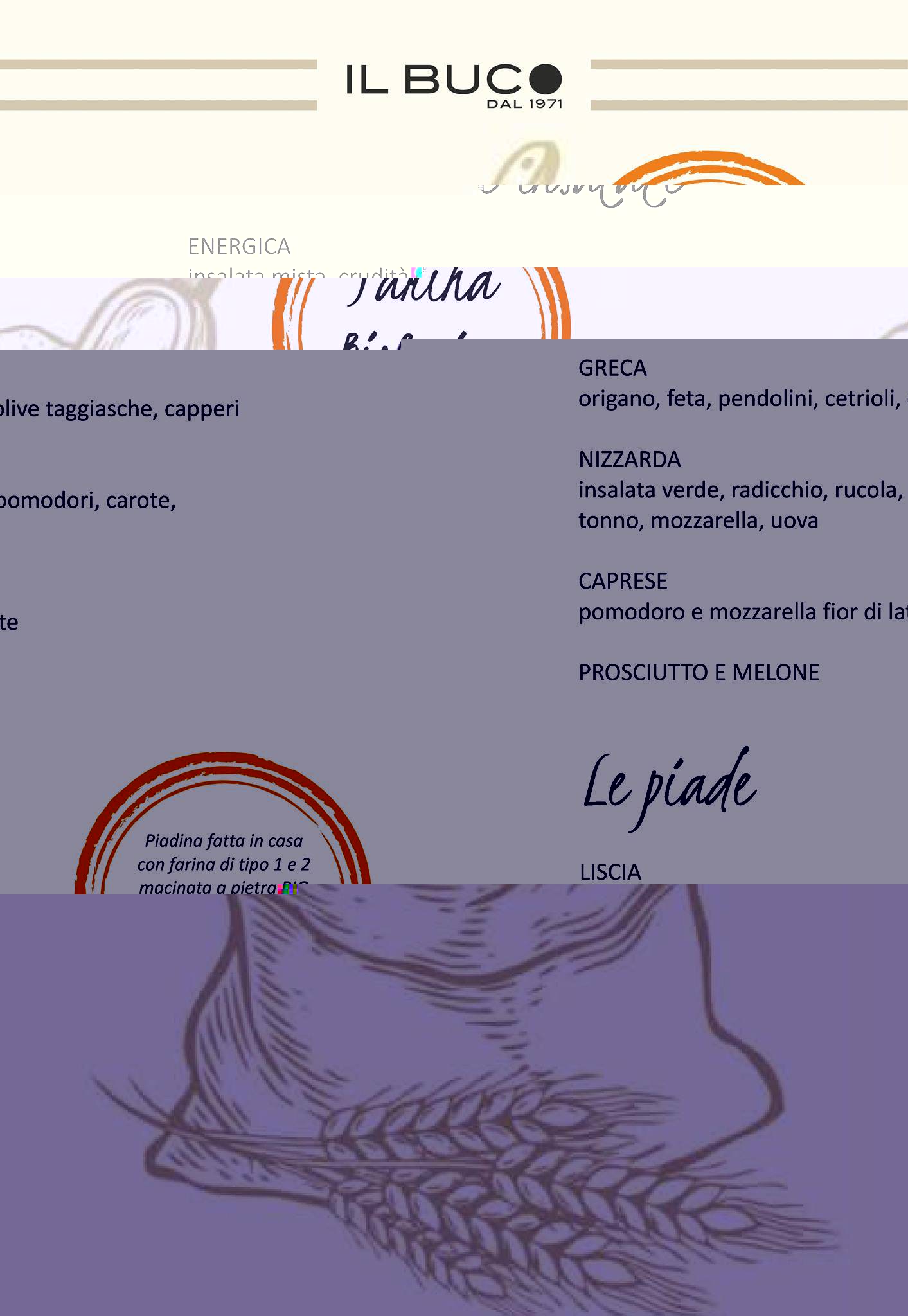 Menu di Il Buco Ristorante Pizzeria 