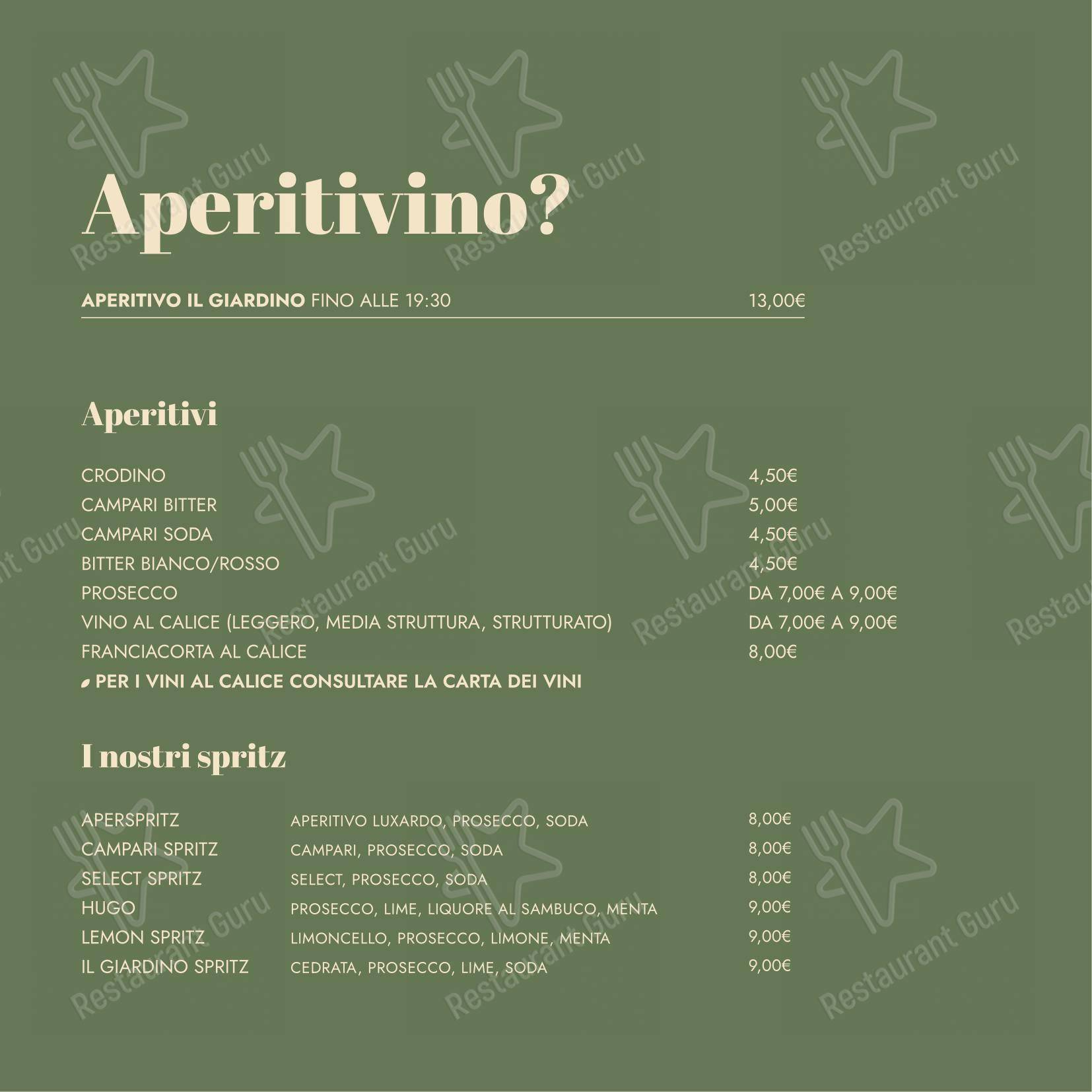 Menu di Il Pane di San Saba - Menu