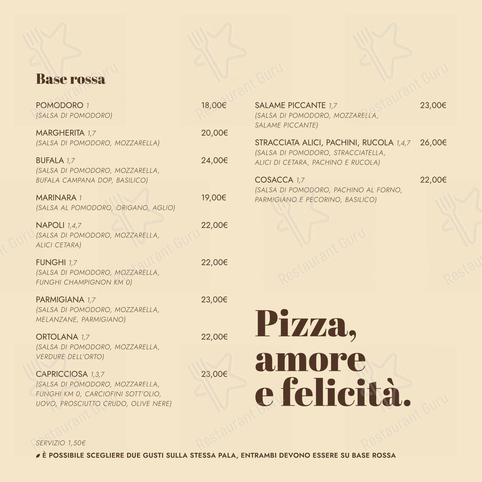 Il Pane di San Saba in Roma - Menu