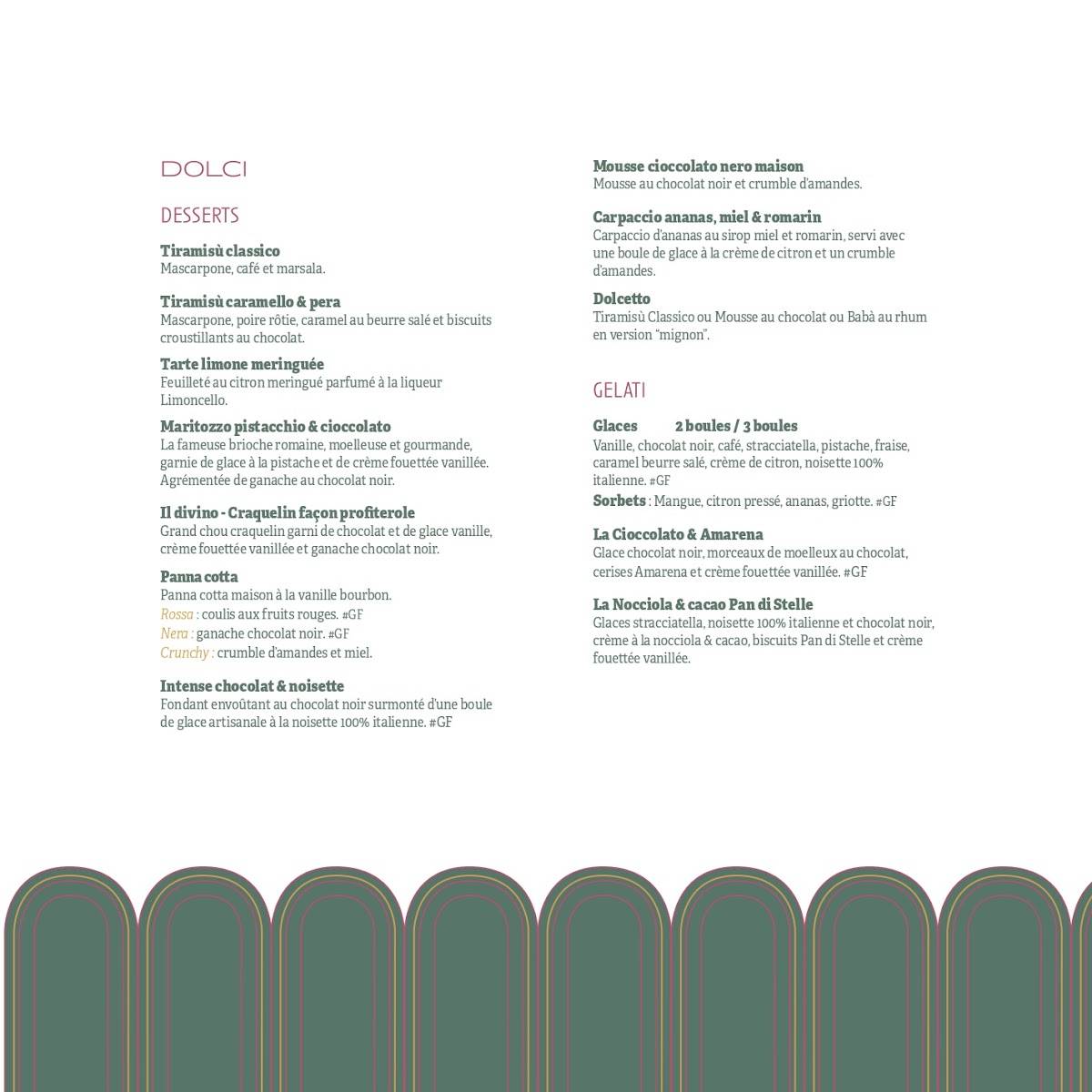 Menu de IL RISTORANTE - Le restaurant Italien de Bordeaux-Mérignac
