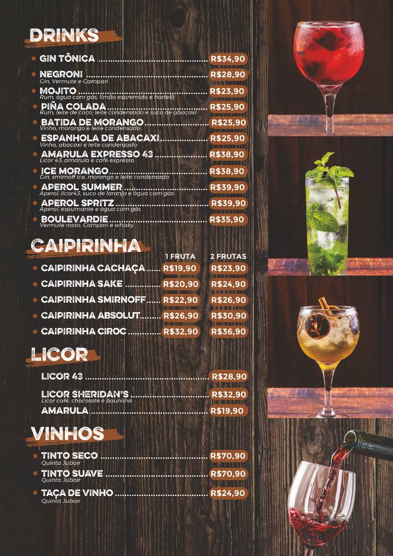 Deck 31 Restaurante e Bar cardápio